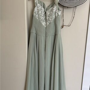 Chic Sage Green Wedding Gown